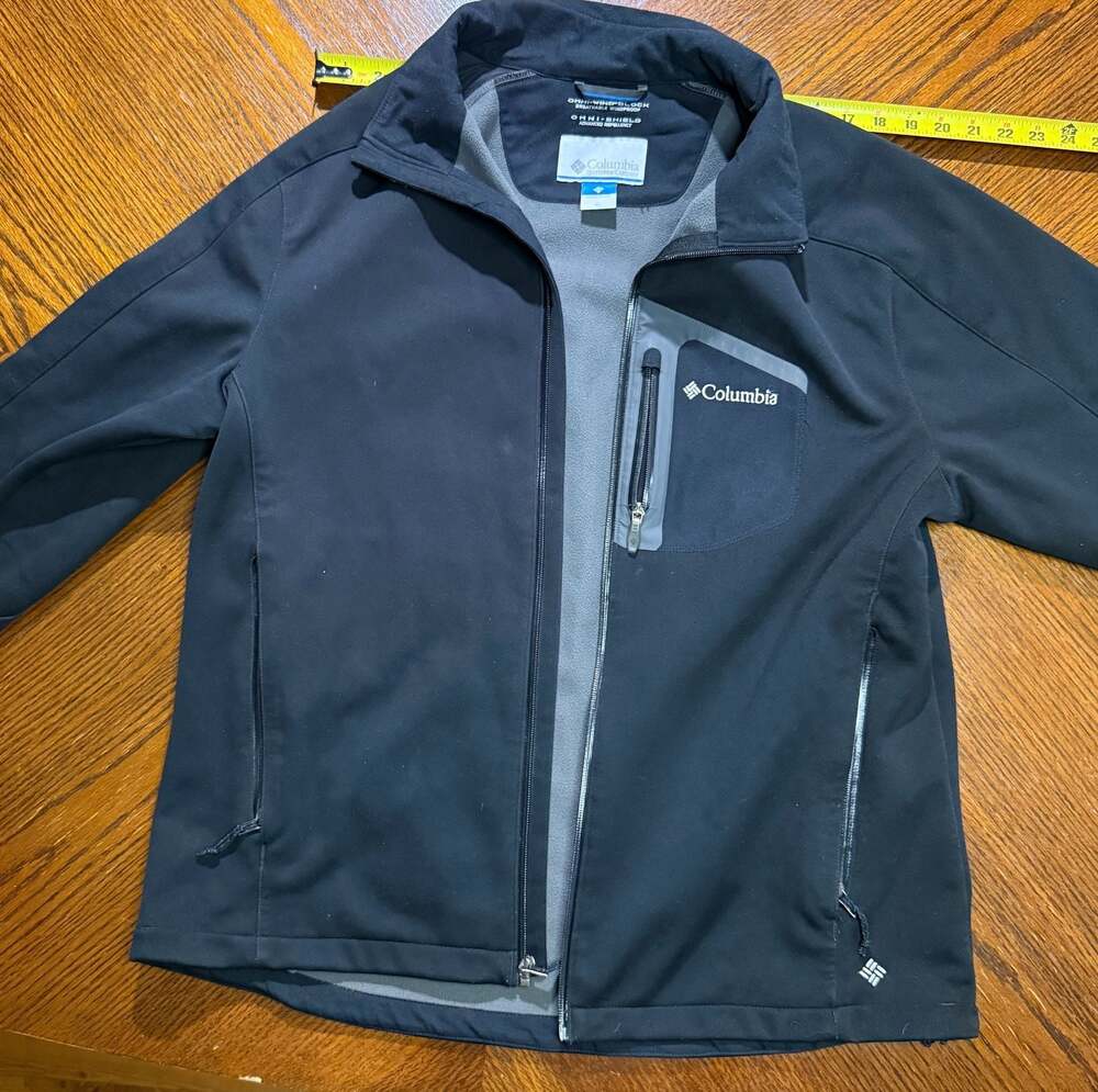 Columbia Omni-Wind Block Softshell Jacket Black Men's XL Interchange